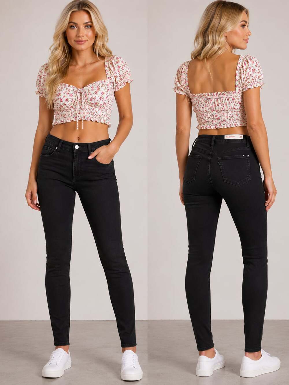 Levi's 711 Skinny Jeans in Black, Size 31x30
M91
